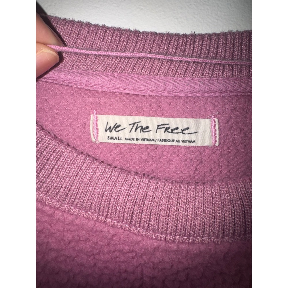 We The Free Free People Pink Teddy Fleece Cozy Camden Oversized Sweatshirt S - Picture 5 of 11